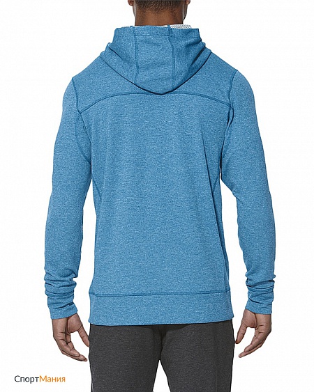 140926-8154 Толстовка на молнии мужская Asics Tech FZ Hoody голубой, серый