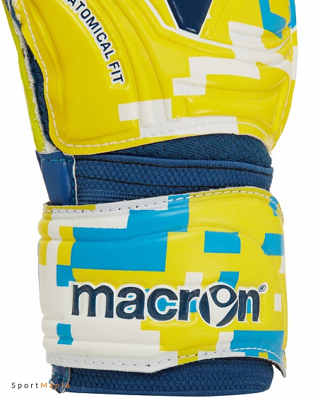 5026067 Вратарские перчатки Macron Mako XE желтый, синий, белый