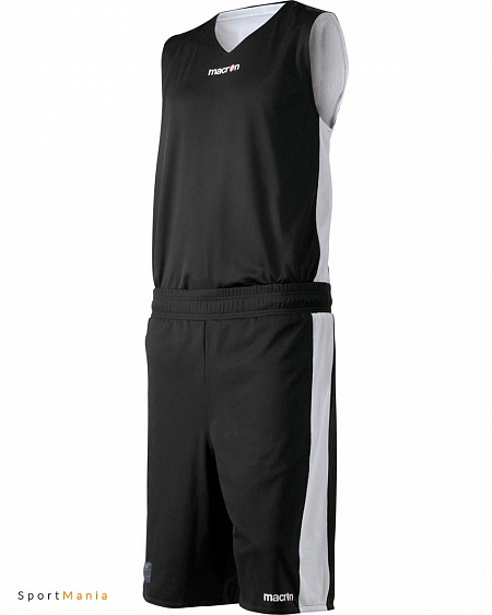 43160901 Двухсторонняя баскетбольная форма Macron Amyl черный, белый