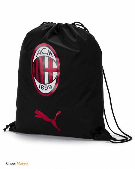 7593802 Рюкзак-мешок Puma AC Milan Pro Training черный, красный