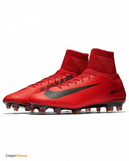 831961-616 Бутсы Nike Mercurial Veloce III DF FG красный, черный