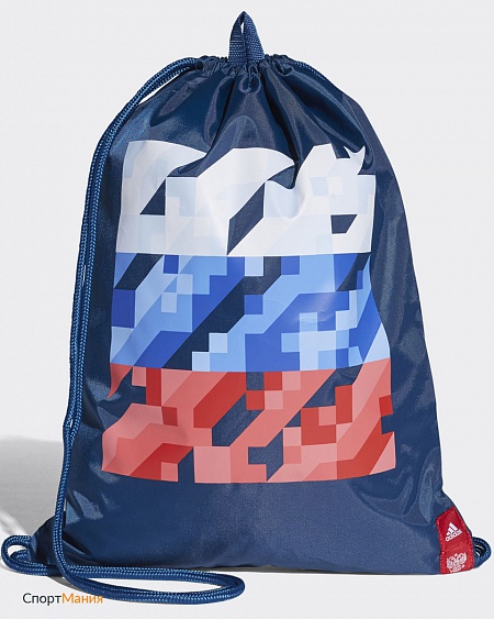CW1609 Рюкзак-мешок Россия Adidas RFU темно-синий, белый, синий, красный