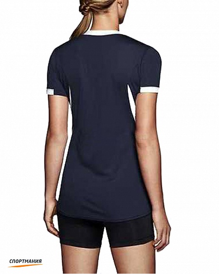 615732-420 Женская волейбольная футболка Nike Ace Game темно-синий, белый