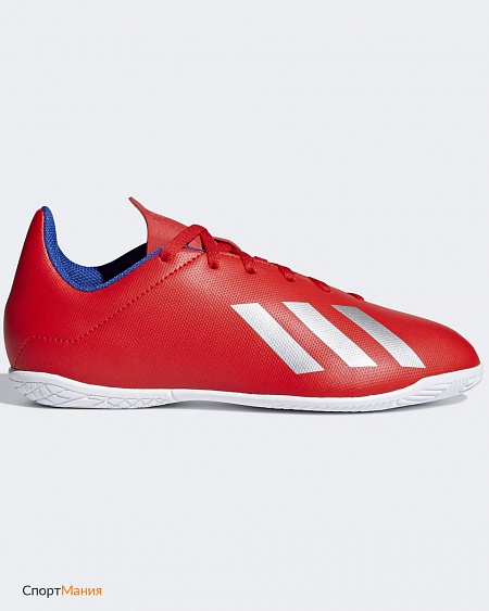 BB9410 Детские футзалки Adidas X 18.4 IN JR красный, серый, синий