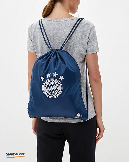 FI7971 Рюкзак-мешок для обуви Adidas FC Bayern темно-синий