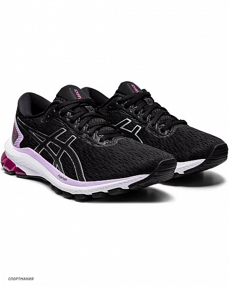 1012A651-002 Беговые кроссовки Asics GT-1000 9 W черный, белый, сиреневый