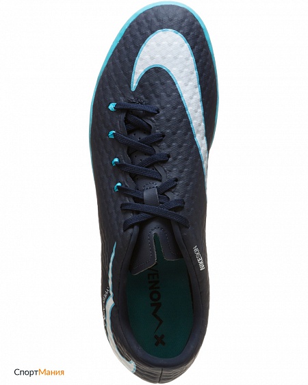852563-414 Футзалки Nike Hypervenom Phelon III черный, голубой