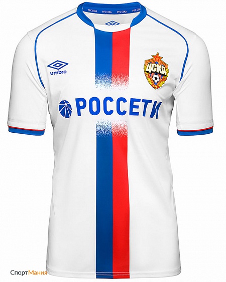 125518 Футболка Umbro CSKA Away Jersey SS белый , синий, красный