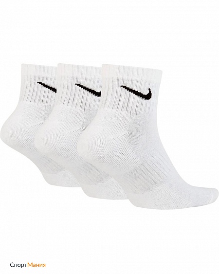 SX7667-100 Комплект носков Nike Everyday Cushion Ankle 3P белый, черный