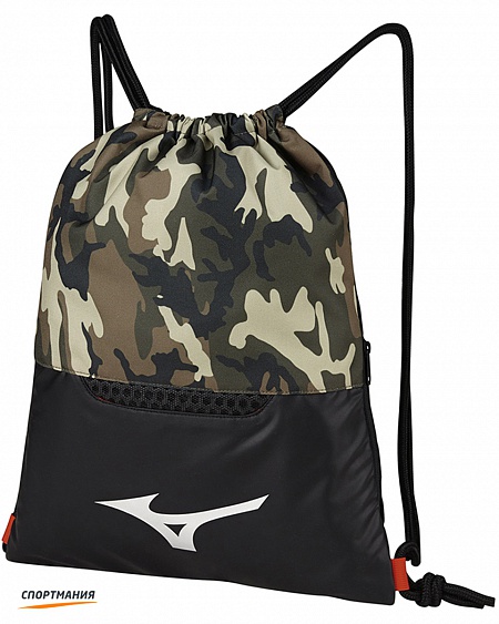 33GD8008-91 Мешок для обуви Mizuno Style Draw Bag черный, зеленый