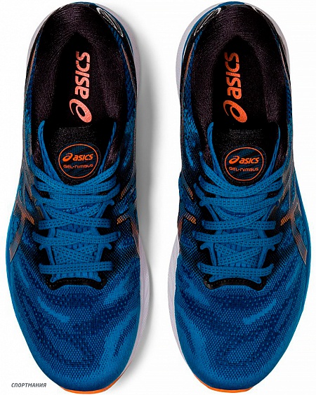 1011B004-400 Кроссовки беговые Asics Gel-Nimbus 23 синий, черный, оранжевый