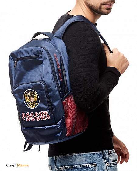 18463 Рюкзак Atributika&Club Россия синий, красный