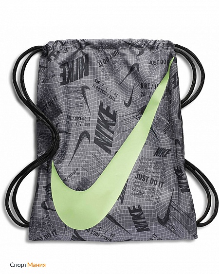 BA5262-056 Рюкзак-мешок Nike Gymsack - GFX серый, светло-зеленый