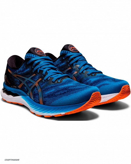 1011B004-400 Кроссовки беговые Asics Gel-Nimbus 23 синий, черный, оранжевый