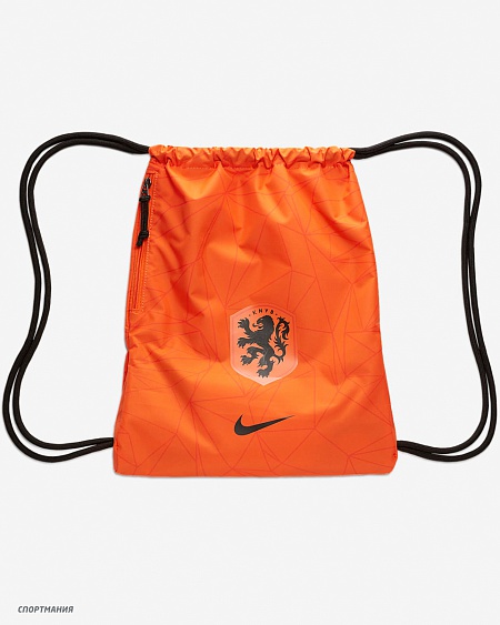 CN6959-819 Мешок для обуви Nike Stadium Сборная Голландии оранжевый, черный