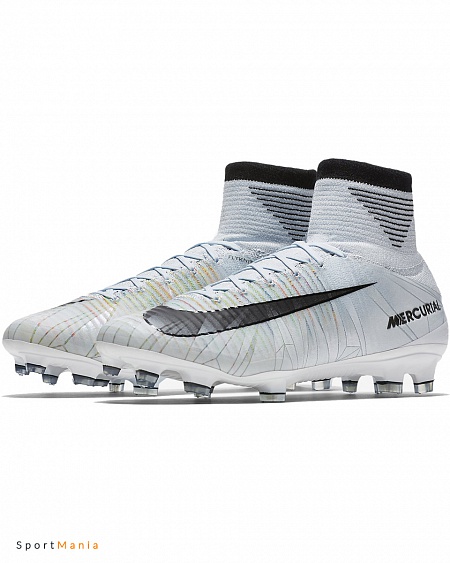 852511-401 Бутсы Nike Mercurial Superfly V Nike CR7 FG белый, черный