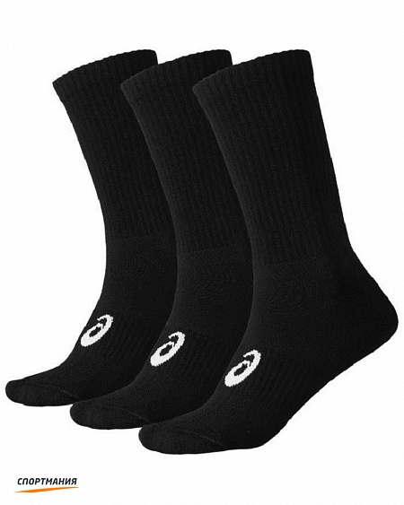 128064-0900-К Беговые носки Asics 3PPK Crew Sock черный