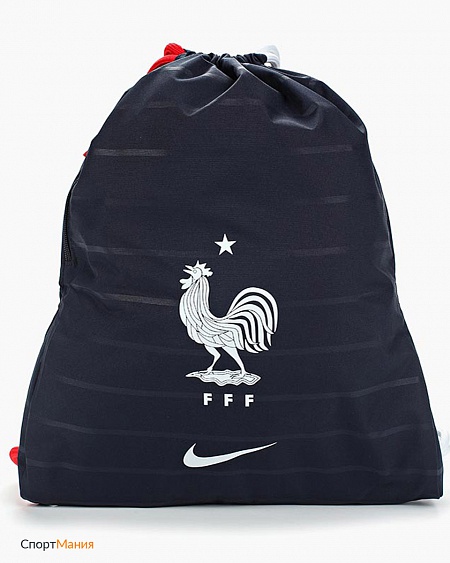 BA5464-451 Рюкзак-мешок Nike Stadium France Gymsack темно-синий, белый, красный