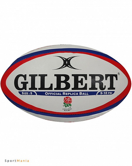 41024805 Мяч регбийный Gilbert Replica England белый, красный, синий