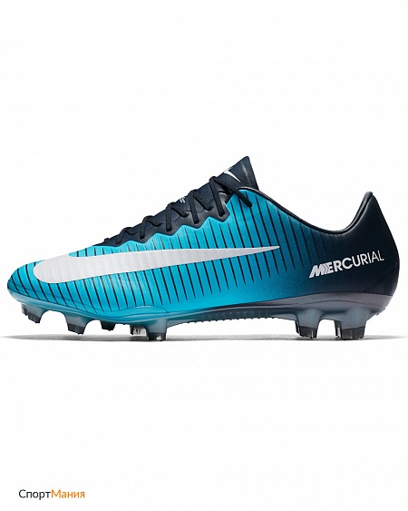 831958-414 Бутсы Nike Mercurial Vapor XI FG голубой, темно-синий