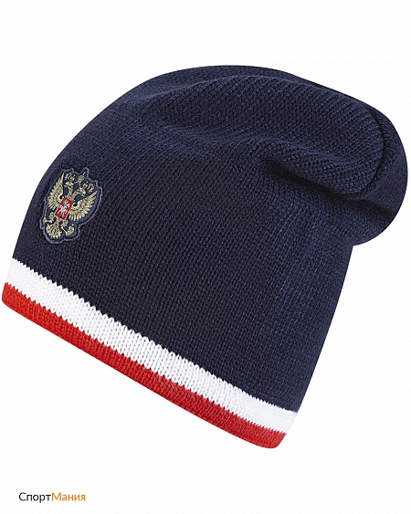 AI4878 Шапка Adidas Russia Beanie темно-синий, красный, белый