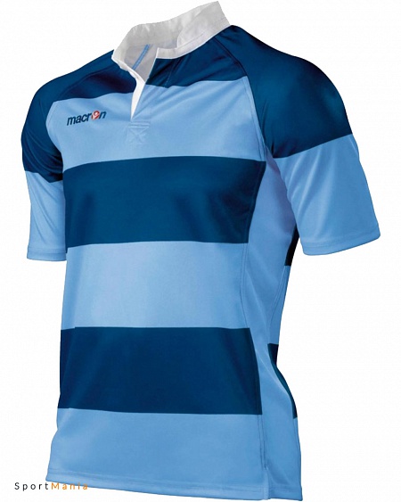 60040710 Футболка Macron Forge голубой, темно-синий