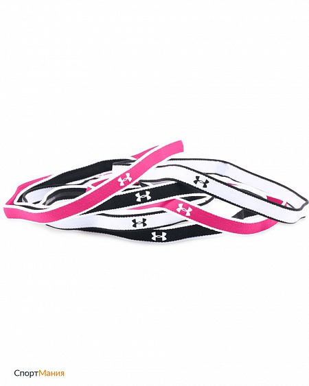 1286016-002 Повязка на голову Under Armour 6PK Mini Headbands W белый, розовый, черный