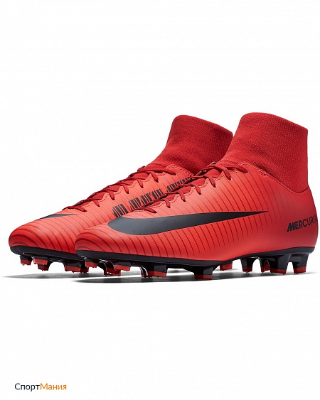 903609-616 Бутсы Nike Mercurial Victory VI DF FG красный, черный