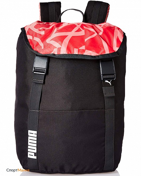 7513902 Рюкзак Puma Core Active черный, красный, белый