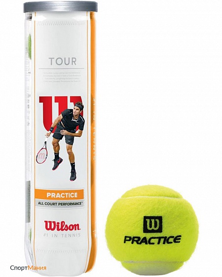 WRT114500 Мячи для большого тенниса Wilson Tour Practice 4B желтый