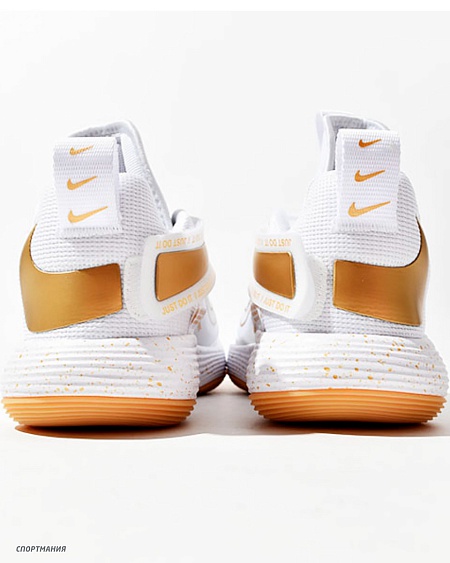 DJ4473-170 Кроссовки волейбольные Nike React Hyperset белый, золотой