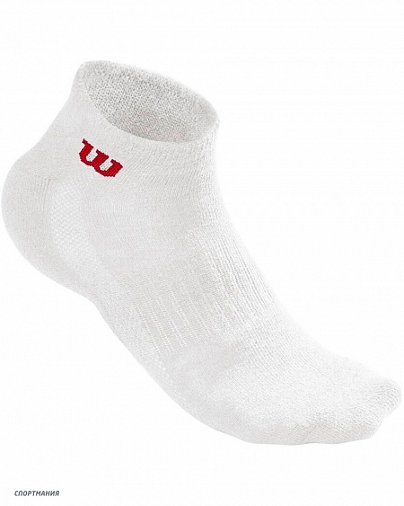 WRA803101 Носки Wilson Quarter Sock белый, красный