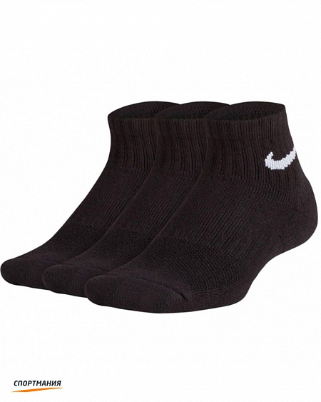 SX6844-010 Детские носки Nike Perf Cush Quarter training (3 пары) черный