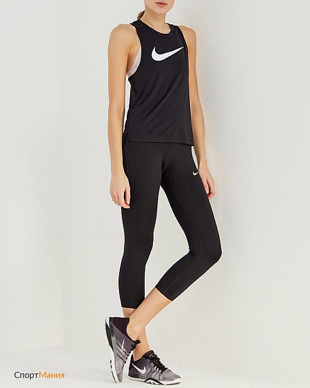 AH4849-010 Женская майка Nike Dry Miler Tank Hb черный
