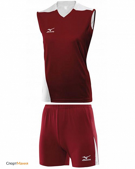 79HV361/79RW362-62 Форма волейбольная женская Mizuno Trad Sleeveless 361 бордовый, белый