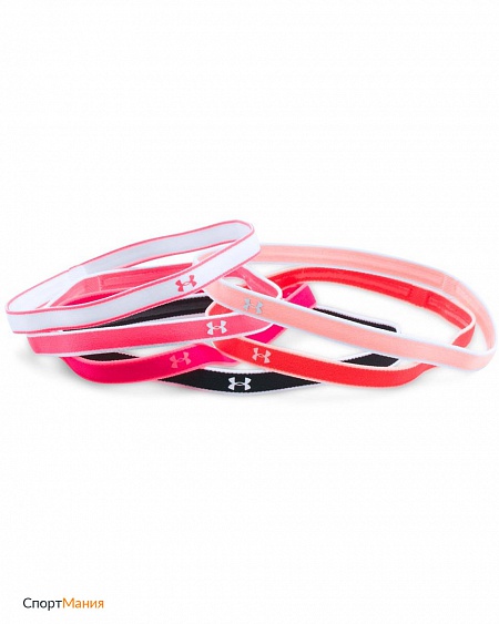 1286016-100 Повязка на голову Under Armour 6PK Mini Headbands W розовый, красный