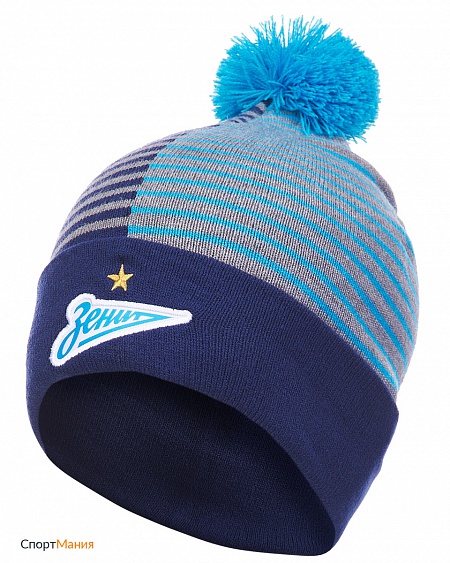 AO8596-429 Шапка Nike Zenit Beanie Stripe темно-синий, синий, серый