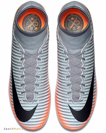 903605-001 Бутсы Nike Mercurial Victory VI Nike CR7 DF FG серый, оранжевый, черный