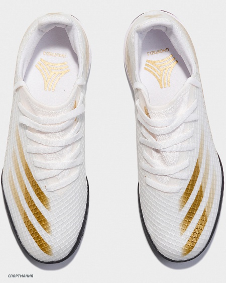 EG8214 Детские шиповки Adidas X Ghosted.3 TF JR белый, черный, золотой