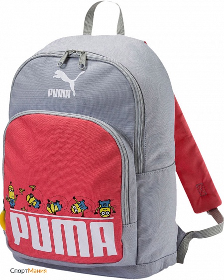 7504102 Рюкзак детский Puma Minions Backpack серый, розовый