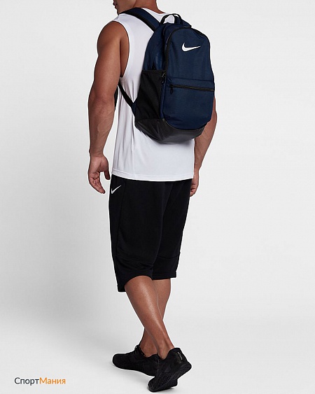 BA5329-410 Рюкзак Nike Brasilia (Medium) Training темно-синий