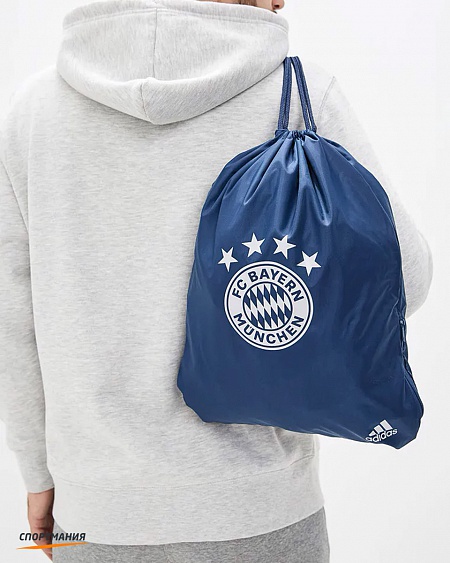 FI7971 Рюкзак-мешок для обуви Adidas FC Bayern темно-синий
