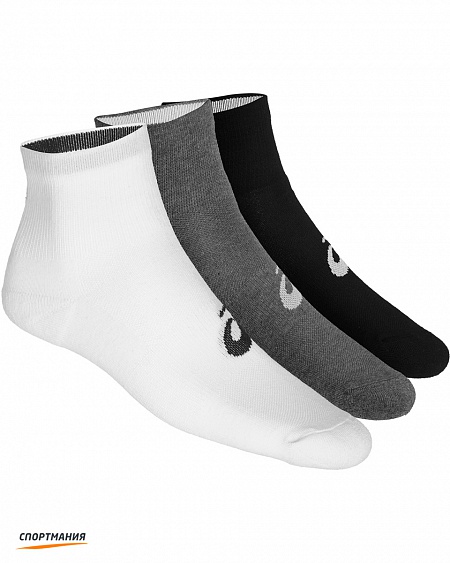 155205-0701 Носки Asics Quarter Sock (3 пары) белый, серый, черный