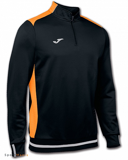 100421.150 Джемпер на короткой молнии Joma Campus II черный, оранжевый