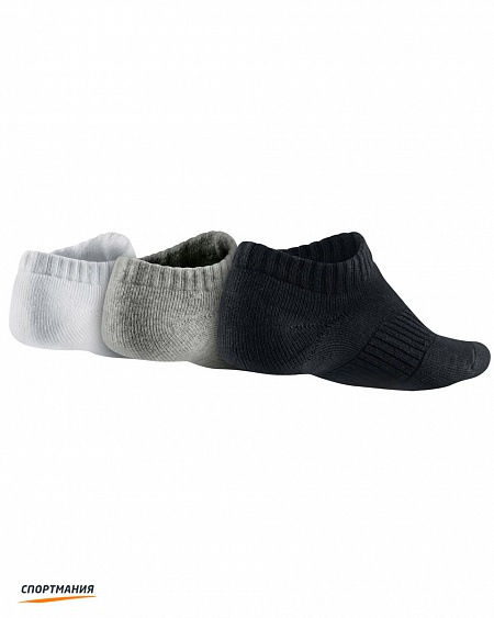 SX4721-967 Детские носки Nike Yth Cushion No Show (3 пары) серый, черный, белый
