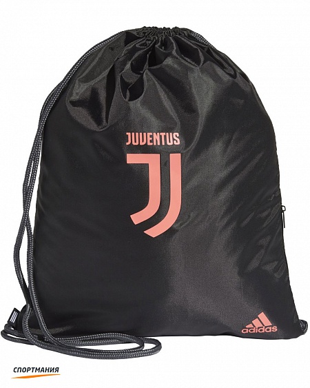 DY7526 Рюкзак-мешок для обуви Adidas Juventus черный, розовый