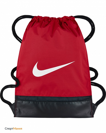 BA5338-657 Рюкзак-мешок Nike Brasilia красный, черный