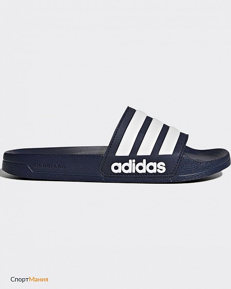 AQ1703 Сланцы Adidas Adilette Cloudfoam темно-синий, белый