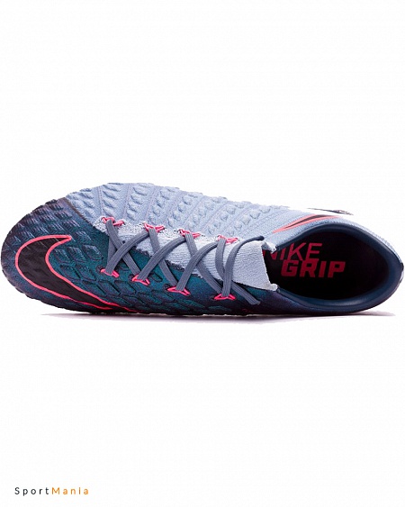 852567-400 Бутсы Nike Hypervenom Phantom III FG зеленый, голубой, розовый