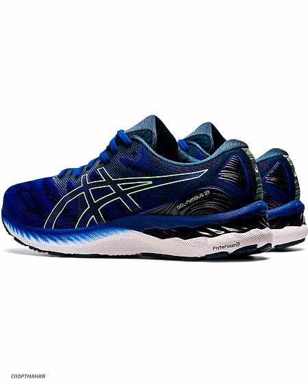 1011B004-404 Кроссовки беговые Asics Gel-Nimbus 23 синий, черный, белый, салатовый